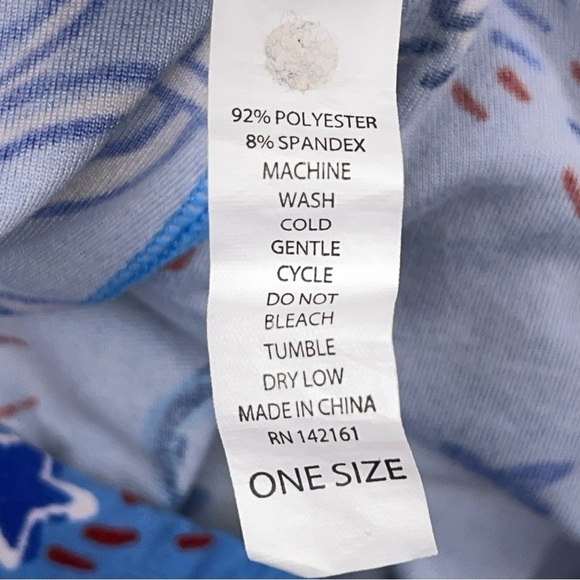 LuLaRoe One Size Red White Blue Leggings America Patriotic 4th Of July Stretch - Picture 11 of 11